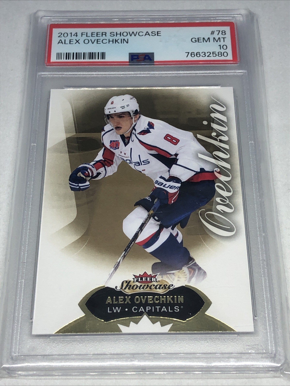 2014-15 Fleer Showcase Alex Ovechkin #78 PSA 10 GEM MINT Washington Capitals