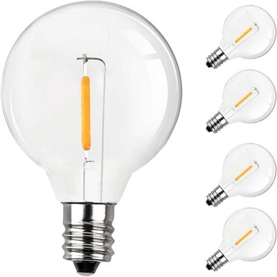 LED Glühbirne E12 Sockel, G40 lichterkette LED ersatzbirnen 5er Pack, 24V