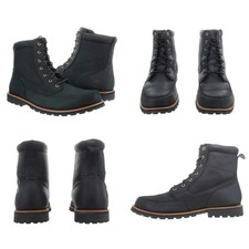 Timberland Men's ATTLEBORO 6 INCH LACE UP Black Leather Boots Size 9 NIB