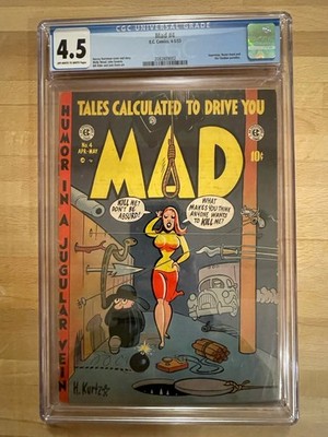 MAD EC Comic #4 CGC 4.5 VG+ April-May 1953 Golden Age Superman Shadow Parodies