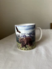 Alaska State Coffee Mug Bear, Moose, Eagle, Snot Mountains by Arctic Circle