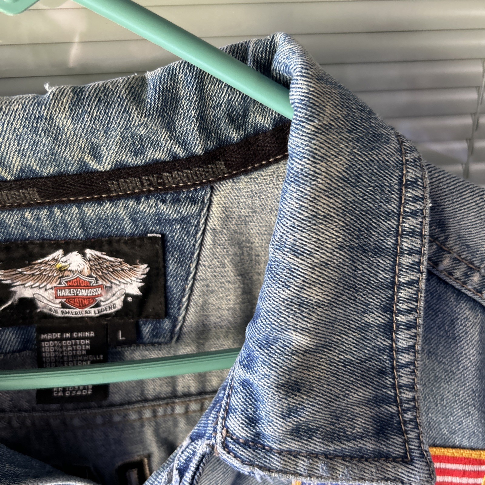 HARLEY DAVIDSON EAGLE EMBROIDERED PATCH Denim Jea… - image 11