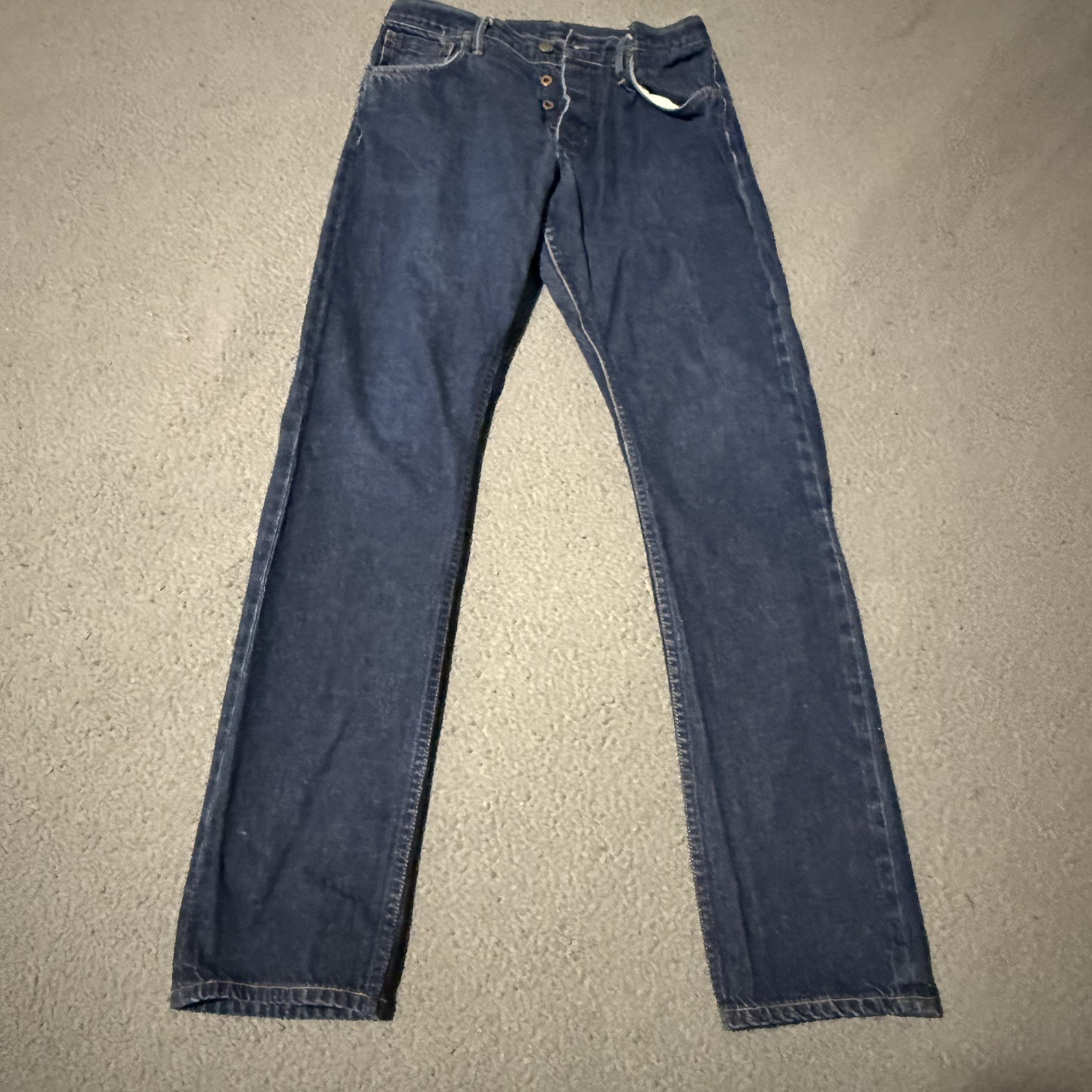 Left Field NYC Selvedge Denim Blue Jeans Size 33x33 Button Fly Made USA