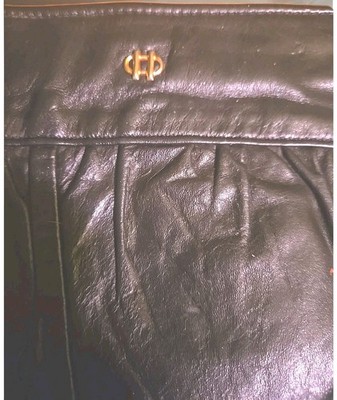 Vintage Lanza Black Leather Clutch