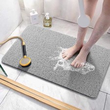 Soft Textured Bath Shower Tub Mat 24x32 Inch Non Slip PVC Loofah Quick Drying