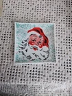 Vintage MCM Houze Art Milk Glass Santa Merry Christmas Trinket Tray Dish