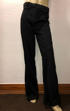 Men's Disco Pants Costume Charades Brand  Bell Bottoms Black size 34 X 33 NEW