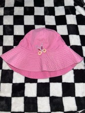 OshKosh B gosh Toddler Girls Size 1-4T Pink Floral Terrycloth Bucket Sun Hat