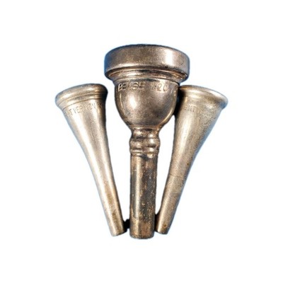 Benge 12c + 2 Bach 12  Silver Plated Small/Short Shank Trombone Mouthpiece
