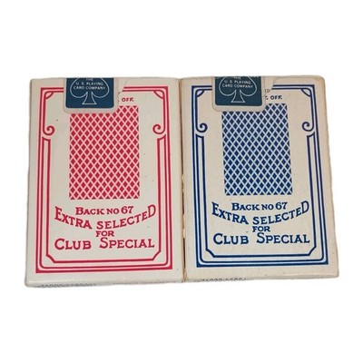 Bee Club Special Standard Double Deck Playing Cards New in Box Red and Blue