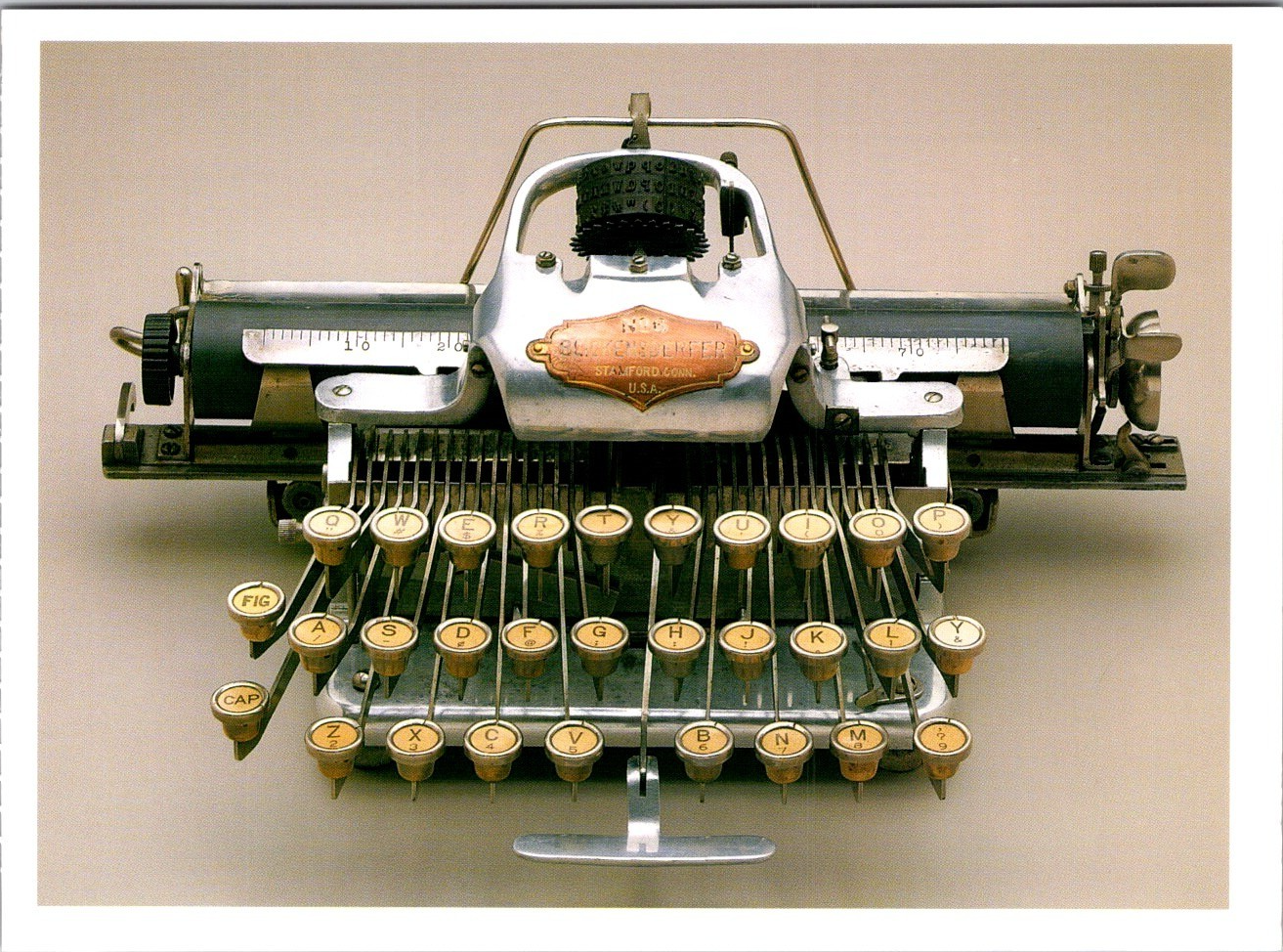 Blickensderfer No. 6 Typewriter c.1890 Antique Design Oversized Art Postcard