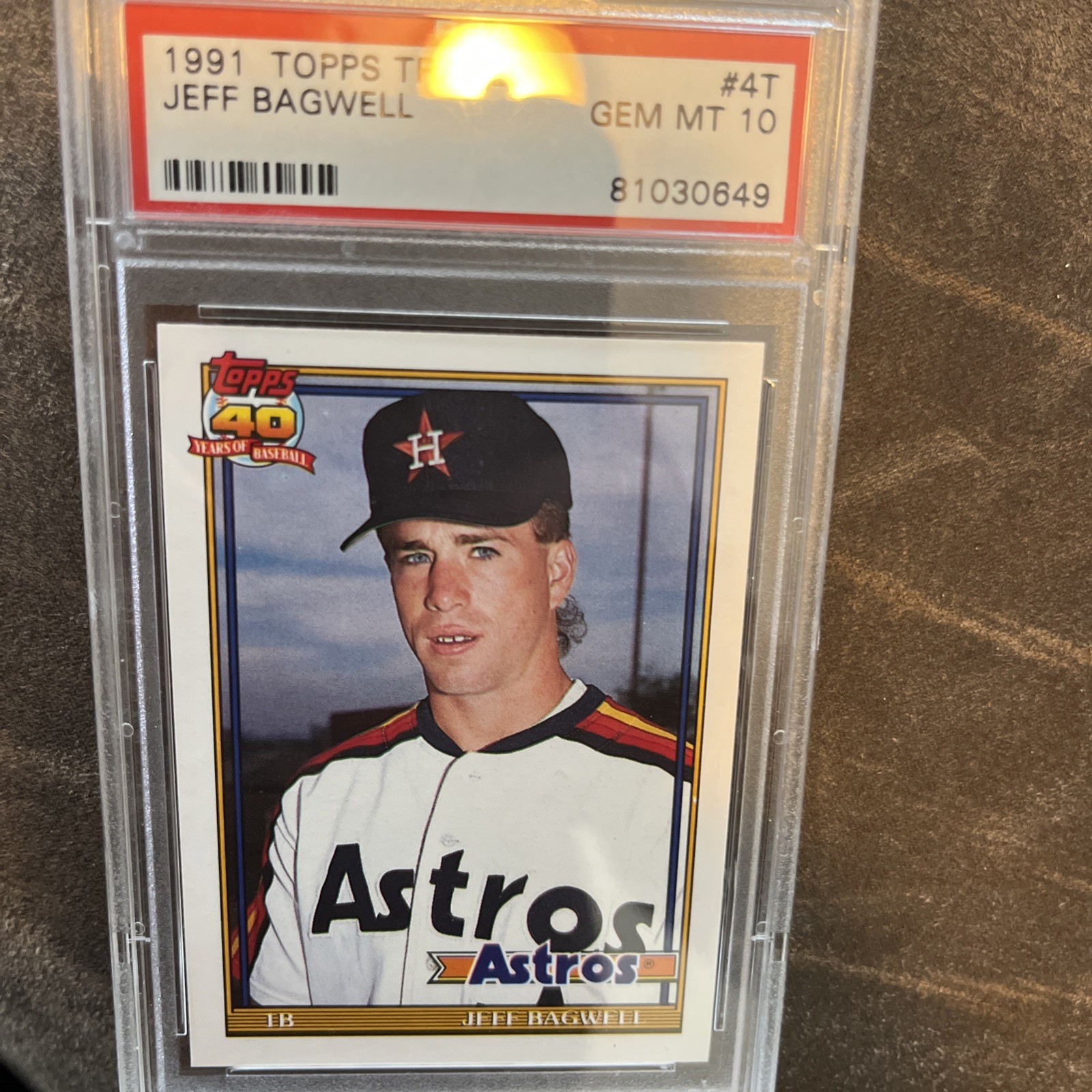 Jeff Bagwell #4T 1991 Topps Traded Houston Astros RC PSA 10 GEM MINT