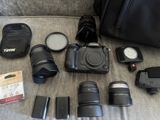 Panasonic Lumix GH5 Bundle: 8-18mm, 12-35mm, 25mm Lenses, Tiffen Filter, Bag