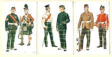 5x Scottish Military Postcards