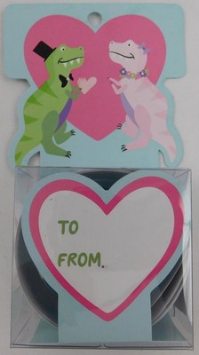 Creatology Valentine's Day Sticker Roll 42 Pc New Dinosaurs To From Card