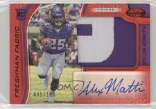 2019 Certified Freshman Fabric Signatures Mirror Red Alexander Mattison Auto 1q7