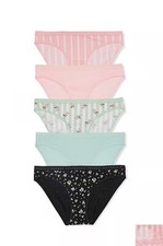 5-Pack Victoria's Secret sz M Stretch Logo Cotton Bikini Panty Set Bundle Lot