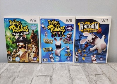 RAVING RABBIDS: PARTY COLLECTION Nintendo Wii (3 Pcs) Travel in Time & Rayman