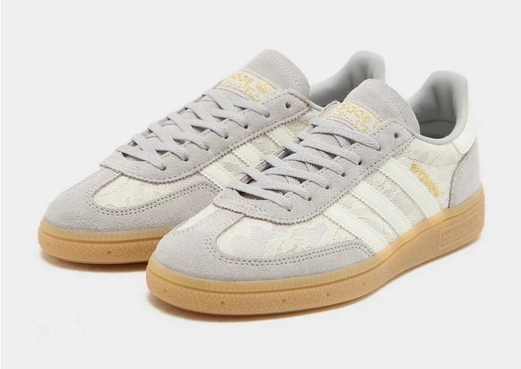 Adidas Originals Handball Spezial Mujer En Gris Y Encaje Blanco Todas las Tallas - Imagen 2 de 4