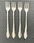 4-International Sterling Silver RHAPSODY Pattern Cocktail Forks 5-5/8"- No Mono