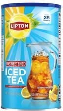 Lipton Unsweetened Black Tea Iced Tea Mix, 28 Quarts Pack of 1 
