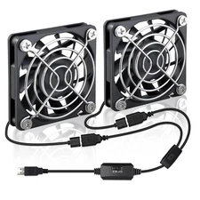 2 Packs Wathai 60mm x 10mm USB Computer Fan 5V with Speed Control DC 60x10mm