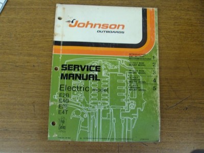 1976 Johnson Elect OMC Outboard Service Repair Manual JM-7601 FREE PRIORITY MAIL