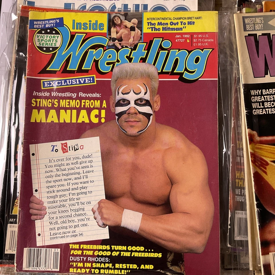 Huge Lot Of 90 Vintage Mix Lot Wrestling Magazines Hulk, Sting, Ric, Etc READ DE Foto 2 de 4
