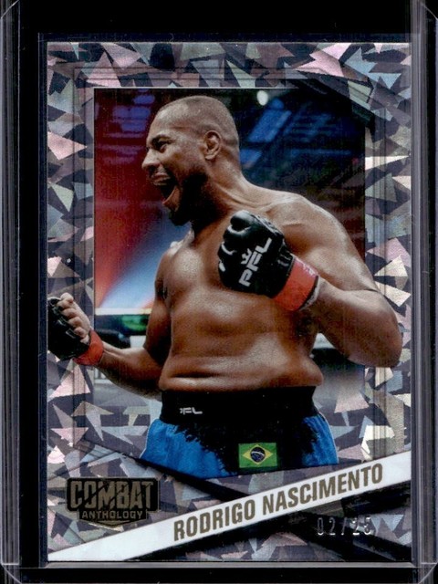 2025 Panini Combat Anthology Rodrigo Nascimento Cracked Ice #/25