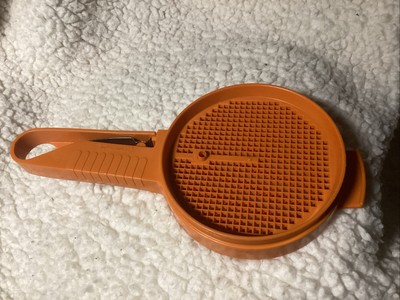 Vintage 70s Tupperware Hand Held Flour Sugar Sifter Harvest Orange