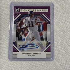 Duante Culpepper SSSP Auto #05/10 2022 Donruss Signature Marks Vikings QB