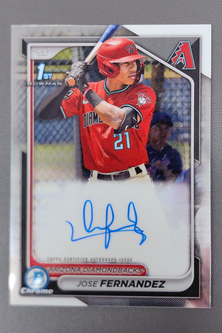 2024 Topps Chrome 1st Bowman Jose Fernandez Auto #CPA-JF Diamondbacks