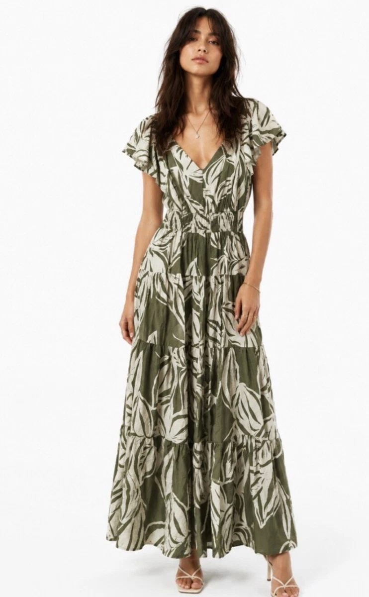 rachel zoe floral maxi dress black yellow white one shoulder size 6 NWT Spot clean only Rachel Zoe Maxi Dresses for