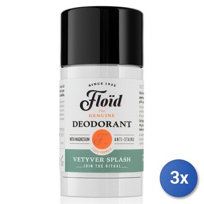 3x Floid Deodorant Stick 75 Ml Vetyver Splash 432141