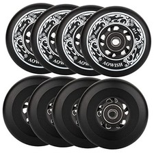 Inline Skate Wheels 85A Outdoor Asphalt Formula Hockey Roller Blades 80mm Black