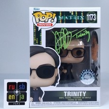 Funko Pop! Movies The Matrix Trinity Signed Jennifer Hale + Side Art #1173