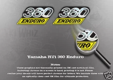 YAMAHA RT1 SIDE COVER OIL TANK DECALS 360 ENDURO