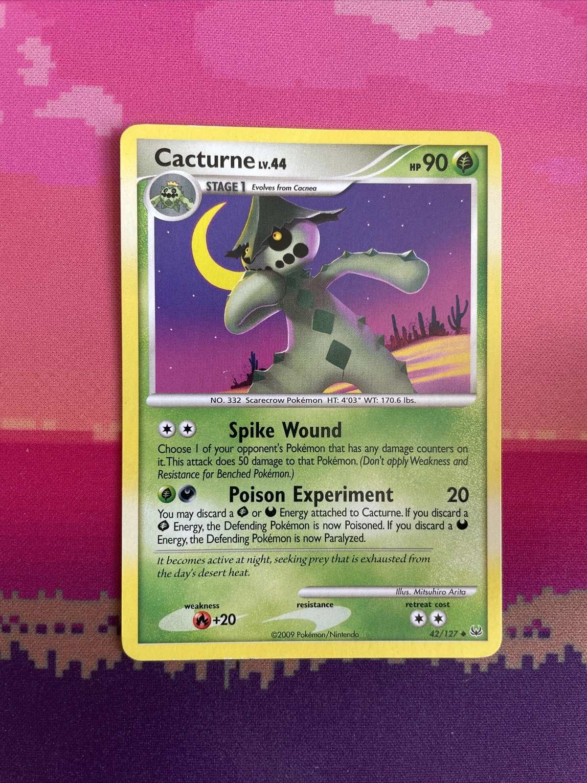 Pokemon Card Cacturne Platinum Uncommon 42/127 Near Mint