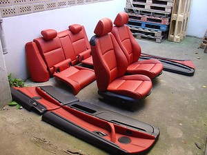 Inkl. UMBAU BMW E92 Coupe korallrot Lederausstattung sportsitze Sitze Leder rot