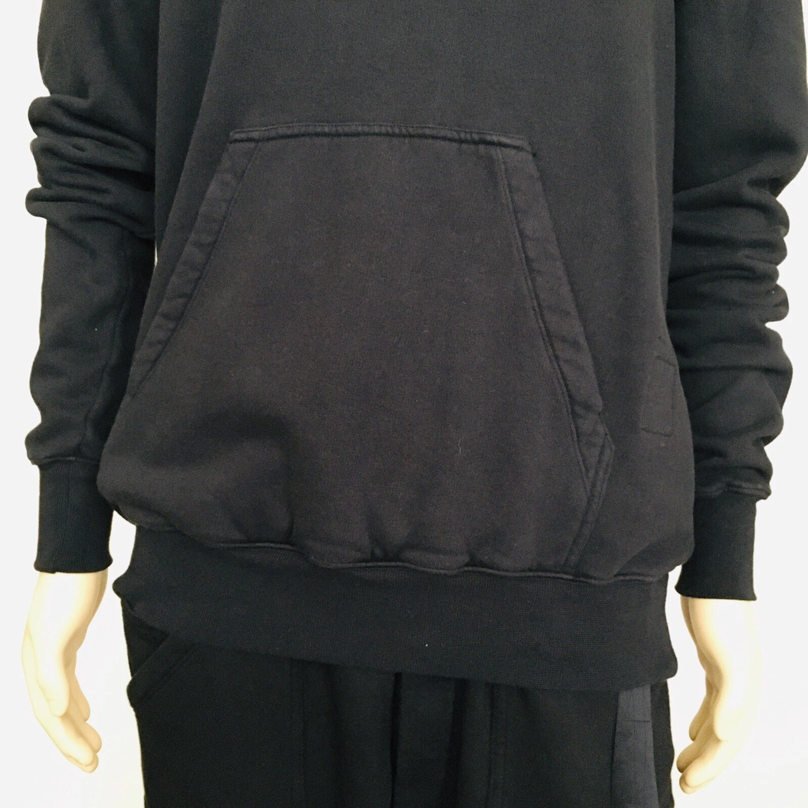 Rick Owens Drkshdw DU02B4289 Felpa con cappuccio Granbury Nero Perla Taglia S