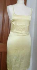 ZARA Light Yellow Short Satin Dress  BNWT SIZE L
