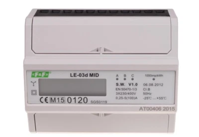 F&F LE-03D drei Phasen Stromzähler 3×400 V+N 100A MID geeicht Messgerät - Bild 1 von 4