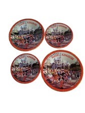 Magic Kingdom Metal Plates Childs Tin Tea set Vintage Disney Mickey Pluto Donald