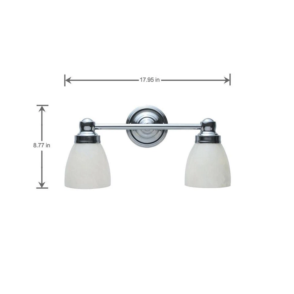 Aplique de baño cromado 2 luces World Imports WI802608 Foto 3 de 3