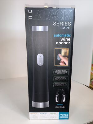 Automatic Wine Bottle Opener The Black Series by Shift 3 Single Button Operation