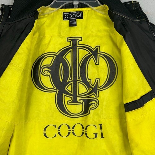 Coogi Jacket Youth Medium Black Yellow Windbreaker Y2K 90s Streetwear Urban Boys - Picture 9 of 16