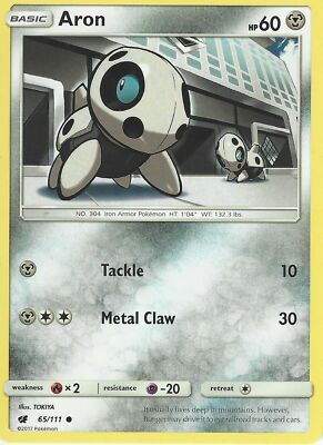 Pokemon Karte Aron 65/111 Nr 304 Eisenrüstung Pokemon TCG CCG