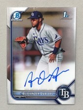 Alexander Ovalles 2022 Bowman Chrome 1st Bowman Prospects Auto TAMPA BAY RAYS