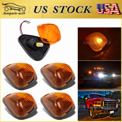 5x Amber LED Clearance Cab Roof Marker Lights F 99-16 Ford F250 F350 Super Duty