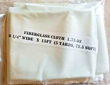 Fiberglass Cloth Fabric  58 1/4" Wide x 15ft (5 Yards, 72.5 sqft)